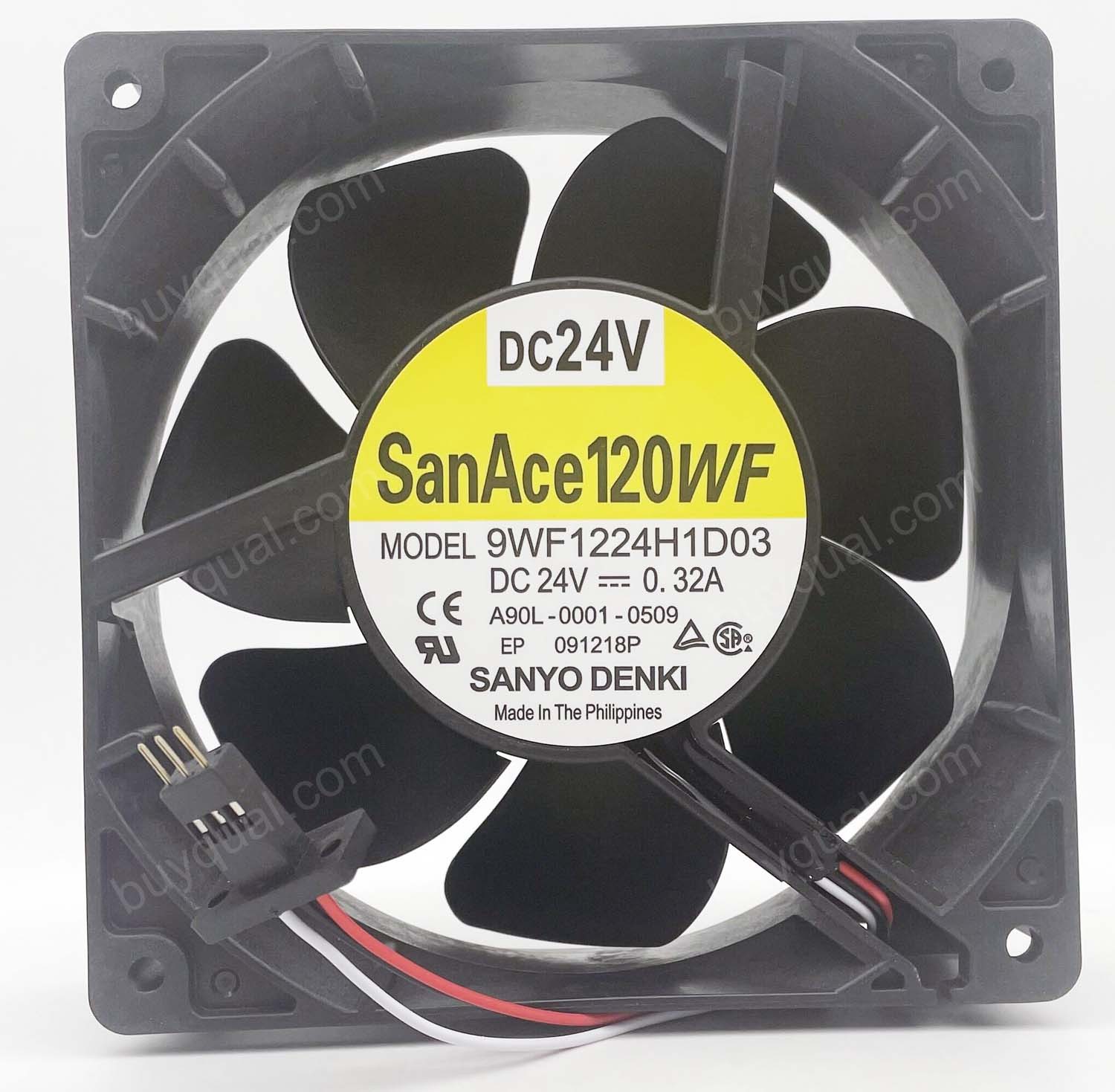 Sanyo 9WF1224H1D03 A90L-0001-0509 24V 0.32A 3wires Cooling Fan