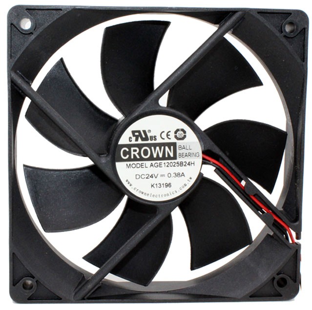 CROWN AGE12025B24H 24V 0.38A 2wires Cooling Fan