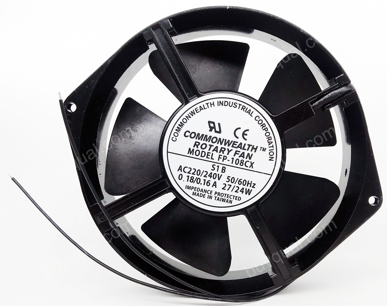 COMMONWEALTH FP-108CX-S1-B 220/240V 0.18/0.16A 27/24W Cooling Fan