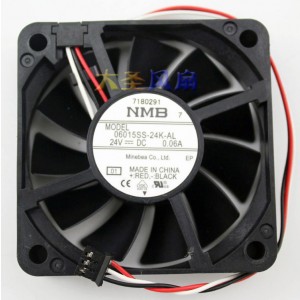 NMB 06015SS-24K-AA 24V 0.06A 2wires Cooling Fan