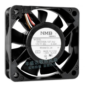 NMB 06020SA-12T-AU 12V 0.33A 4wires Cooling Fan