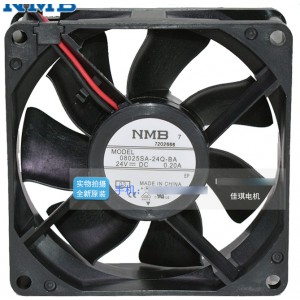 NMB 08025SA-24Q-BA 24V 0.20A 2wires Cooling Fan 
