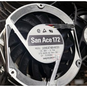 Sanyo 109E4748V4C03 48V 0.79A 4wires Cooling Fan
