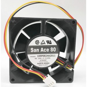 SANYO 109P0824A2011 24V 0.29A 3wires Cooling Fan