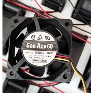 SANYO 109R0612D406 12V 0.21A 3 Wires Cooling Fan 