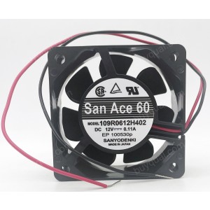 Sanyo 109R0612H4021 12V 0.11A 2wires  Cooling Fan