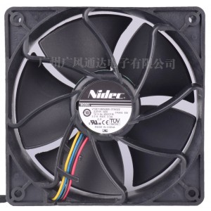 NIDEC 12E12BS2B5-07A022 12V 3.0A 4wires Cooling Fan