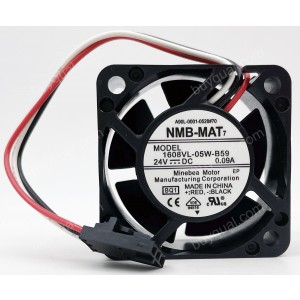 NMB 1608VL-05W-B59 A90L-0001-0528#70 24V 0.09A 3wires Cooling Fan - Original New Special plug