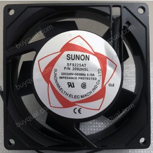 SUNON SF9225AT 2092HSL 220/240V 0.1A 2wires Cooling Fan