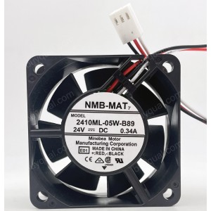 NMB 2410ML-05W-B89 24V 0.34A 3wires cooling fan