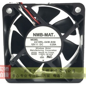 NMB 2410RL-04W-S59 12V 0.20A 3wires Cooling Fan