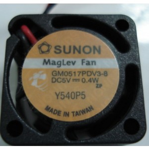 SUNON GM0517PDV3-8 5V 0.4W 2wires Cooling Fan