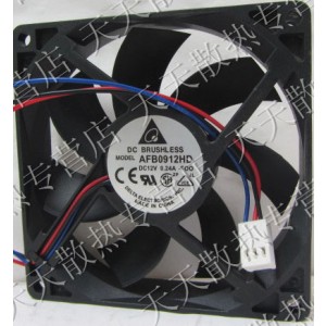 DELTA AFB0912MD 12V 0.24A 1.2W 3wires Cooling Fan