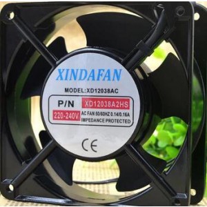 XINDAFAN XD12038A2HS 220/240V 0.14/0.16A 2 wires Cooling Fan