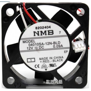 NMB 04010SA-12N-BLD 12V 0.09A  3wires Cooling Fan