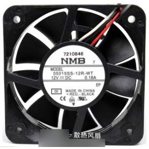 NMB 05015SS-12R-WT 12V 0.18A  3wires Cooling Fan