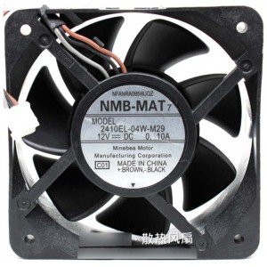 NMB 2410EL-04W-M29 12V 0.1A  3wires Cooling Fan