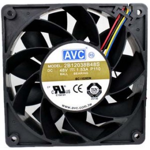 AVC 2B12038B48S 48V 1.53A 4wires Cooling Fan