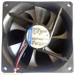 Ebmpapst 3412NLE 12V 1.2W 2wires Cooling Fan