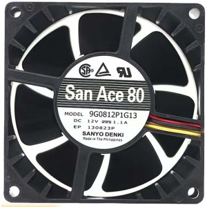SANYO 9G0812P1G13 12V 1.1A 4 wires Cooling Fan