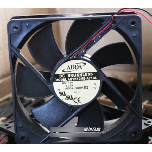 ADDA AQ1212MB-A71GL 12V 0.33A  2wires Cooling Fan
