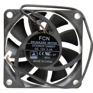FCN DFS562512MM0T 12V 0.4A  4wires Cooling Fan