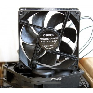 SUNON EE92251S2-D130-C99 12V  1.6W 3wires Cooling Fan