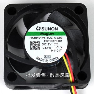 SUNON HA40101V4-1Q07A-G99 12V  0.51W 3wires Cooling Fan