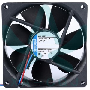 Ebmpapst 3412NGME 12V 130mA 2wires Cooling Fan 