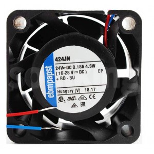 Ebmpapst 424JN 24V 0.18A 4.3W 2wires Cooling Fan 