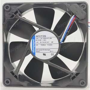 Ebmpapst 4412F/2G 12V 440MA 5.3W 3wires Cooling Fan