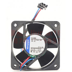 Ebmpapst 614NGM 24V 70mA 1.7W 2wires Cooling Fan
