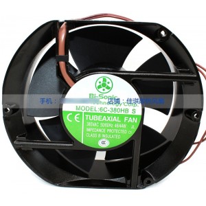 Bi-Sonic 6C-380HB 6C-380HBS 380V 48/44W 2wires Cooling Fan