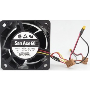 Sanyo 9G0612G1041 12V 1.54A 3wires Cooling Fan