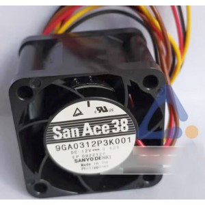 SANYO 9GA0312P3K001 12V 0.62A 4wires Cooling Fan 