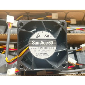 SANYO 9GA0612P1J63 12V 1.5A 4wires Cooling Fan 