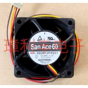 Sanyo 9S0612P4S01 12V 0.2A 3wires Cooling Fan