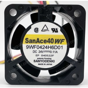 SANYO 9WF0424H6D01 24V 0.11A 3Wires Cooling Fan 
