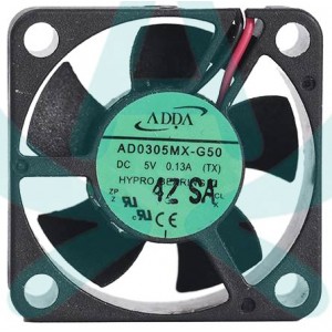 ADDA AD0305MX-G50 5V 0.13A 2 wires Cooling Fan