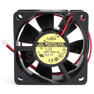 ADDA AD0612MB-A70GL 12V 0.14A 2wires Cooling Fan
