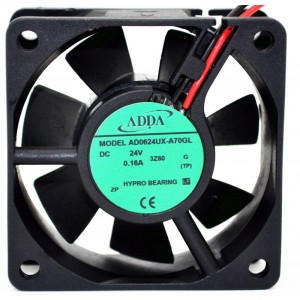 ADDA AD0624UX-A70GL 24V 0.16A 2wires Cooling Fan 