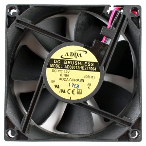 ADDA AD08012HB257004 12V 0.18A 2wires Cooling Fan 