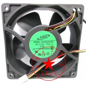 ADDA AD1224UX-F57 24V 0.40A 3wires cooling fan