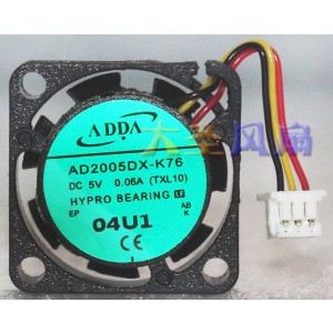ADDA AD2005DX-K76 5V 0.06A 3wires Cooling Fan - Picture need