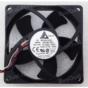 DELTA AFC0812DD 12V 0.75A 4wires Cooling Fan