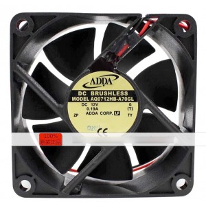 ADDA AQ0712HB-A70GL 12V 0.19A 2wires cooling fan