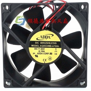 ADDA AQ0824MB-A70GL 24V 0.10A 2wires Cooling Fan