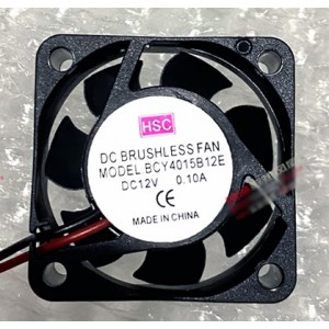 HSC BCY4015B12E 12V 0.10A 2wires Cooling Fan