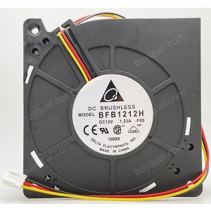 DELTA BFB1212H 12V 1.23A 3wires Cooling Fan