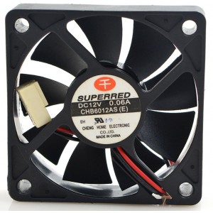 SUPERRED CHB6012AS(E) 12V 0.06A 2wires Cooling Fan